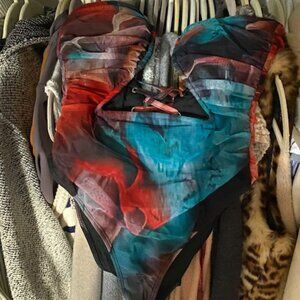 Fashionova Bathing Suit - One Piece w/slits, size XS. Brand New